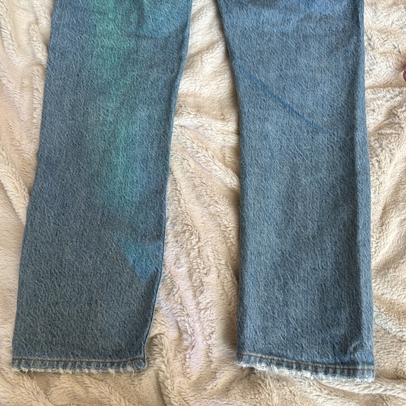AGOLDE Riley Jeans High Rise Straight Cropped Jean sz 24 NEW distressed denim - Picture 12 of 15